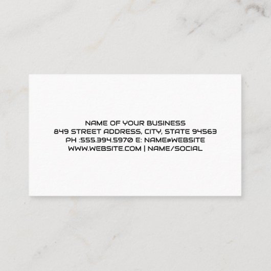 Auto Body Shop | Spray Pistool schilderen op de au Visitekaartje (Achterkant)