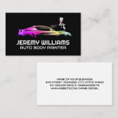 Auto Body Shop | Spray Pistool schilderen op de au Visitekaartje (Voorkant / Achterkant)