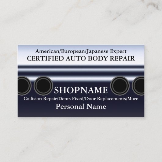 Auto Body Shop-Visitekaartje Visitekaartje (Voorkant)
