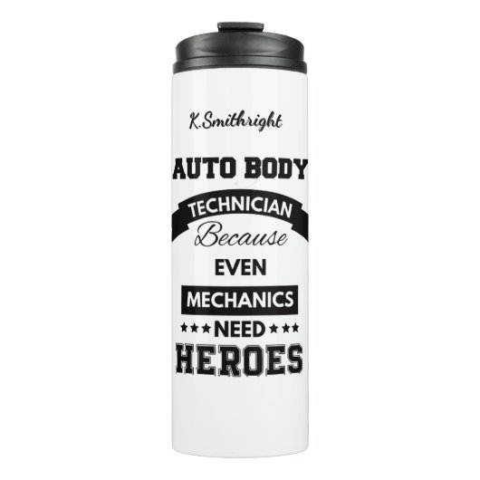 Auto Body Technician Need Heroes Thermosbeker (Voorkant)