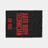 Auto Body Technician Vehicle Repair Car Maintenanc Fleece Deken (Voorkant (Horizontaal))