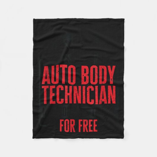Auto Body Technician Vehicle Repair Car Maintenanc Fleece Deken (Voorkant)