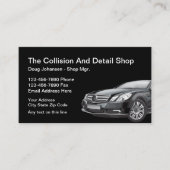 Auto-body van de botsing met auto's visitekaartje (Voorkant)