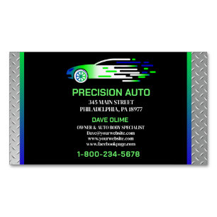 Auto Body Work Custom Car Paint Detailing Collison Magnetisch Visitekaartje