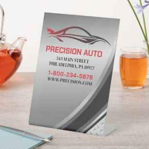 Auto Body Work Custom Car Paint Detailing Collison Reclamebord Met Voetstuk