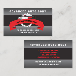 Auto Body Work Custom Car Paint Detailing Collison Visitekaartje
