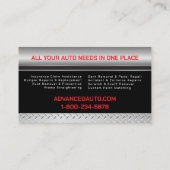 Auto Body Work Custom Car Paint Detailing Collison Visitekaartje (Achterkant)