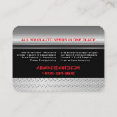 Auto Body Work Custom Car Paint Detailing Collison Visitekaartje (Achterkant)