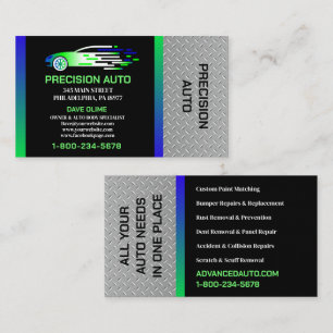 Auto Body Work Custom Car Paint Detailing Collison Visitekaartje