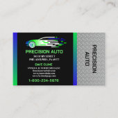 Auto Body Work Custom Car Paint Detailing Collison Visitekaartje (Voorkant)