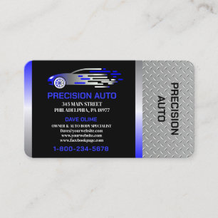 Auto Body Work Custom Car Paint Detailing Collison Visitekaartje
