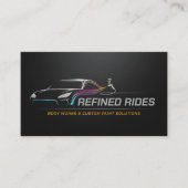 Auto Body Work Custom Car Paint Visitekaartje (Voorkant)