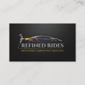 Auto Body Work Custom Car Paint Visitekaartje (Voorkant)