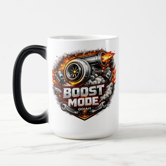 Auto - BOOST MODUS - GDIArt Design Magische Mok (Links)