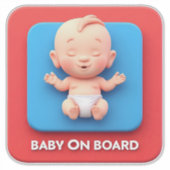 Auto bord Baby aan boord Sticker (Voorkant)
