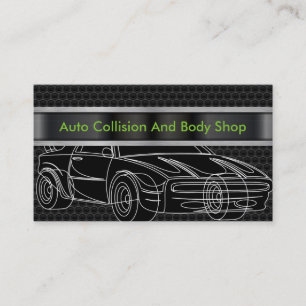 Auto-botsing en body shop visitekaartje