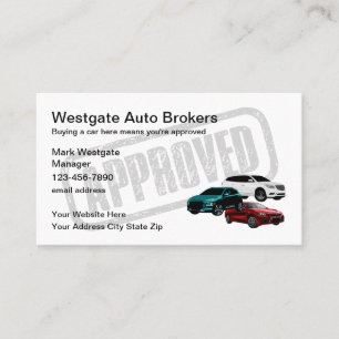 Auto Broker Car Dealer Visitekaartje