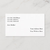 Auto Broker Visitekaartjes (Achterkant)