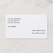 Auto Broker Visitekaartjes (Achterkant)