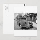 auto buiten de Engelse pub Briefkaart (Voorkant / Achterkant)