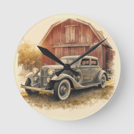 AUTO CAR DESIGN RONDE KLOK (Voorkant)