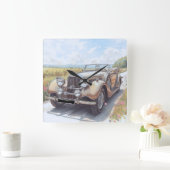 AUTO CAR DESIGN VIERKANTE KLOK (Huis)