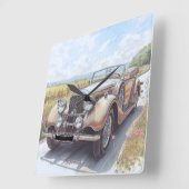 AUTO CAR DESIGN VIERKANTE KLOK (Hoek)