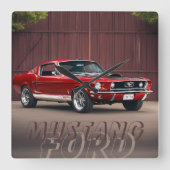 AUTO CAR VIERKANTE KLOK (Voorkant)