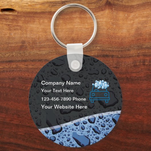 Auto Car Wash Business Promotionele Sleutelhangers (Achterkant)
