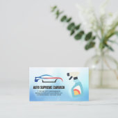 Auto Car Wash Spray Logo Visitekaartje (Staand voorkant)