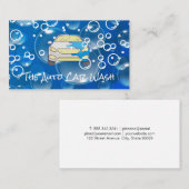 Auto Car Wash | Zeepbellen Achtergrond Visitekaartje (Voorkant / Achterkant)