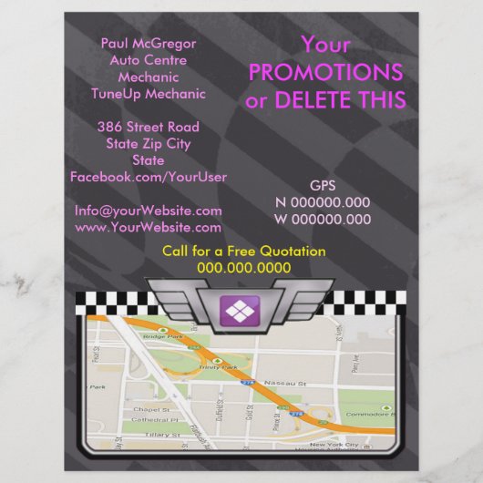 Auto Centre / Mechanic Flyer (Achterkant)