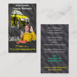 Auto Centre - TuneUp Mechanic Business Card Visitekaartje