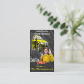 Auto Centre  - TuneUp Mechanic Business Card Visitekaartje (Staand voorkant)