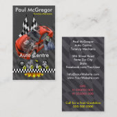Auto Centre / TuneUp Mechanic Business Card Visitekaartje (Voorkant / Achterkant)