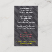 Auto Centre / TuneUp Mechanic Business Card Visitekaartje (Achterkant)