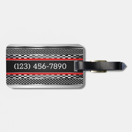 Auto Chrome Route 66 Bagagelabel (Achterkant horizontaal)