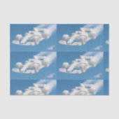 Auto club blauwe abstracte patroon tissuepapier (Voorkant)