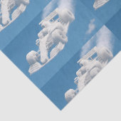 Auto club blauwe abstracte patroon tissuepapier (Detail)