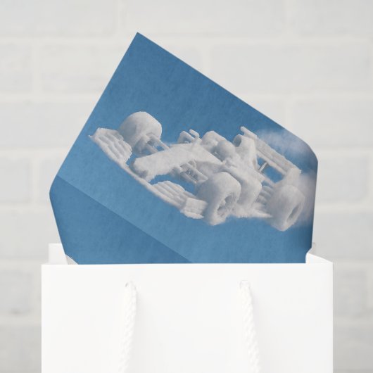 Auto club blauwe abstracte patroon tissuepapier (Cadeauzakje)