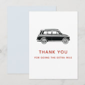 Auto Dank je kaart, bedankt voor extra kilometers (Voorkant / Achterkant)
