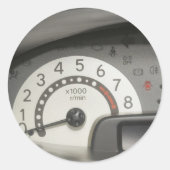 Auto dashboard ronde sticker (Voorkant)