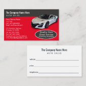 Auto Dealership-Auto Sales Associate Visitekaartje (Voorkant / Achterkant)