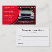 Auto Dealership & Auto Sales Associate Visitekaartje (Voorkant / Achterkant)