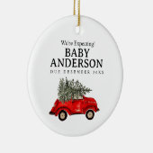 Auto dennenboom we verwachten ouders ornament (Rechts)
