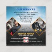 Auto Detail Auto Reparatie Auto Huren Auto Vierkante Visitekaartje (Achterkant)