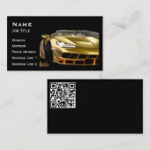 Auto Detail Auto Wash Service QR Code Business Visitekaartje (Voorkant / Achterkant)