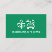 Auto Detail Auto Wassen Valeting Eco Green Visitekaartje (Voorkant)