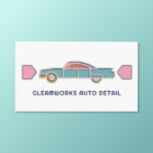 Auto Detail Auto Wassen Valeting Retro Cool Visitekaartje