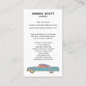 Auto Detail Auto Wassen Valeting Retro Visitekaartje (Achterkant)